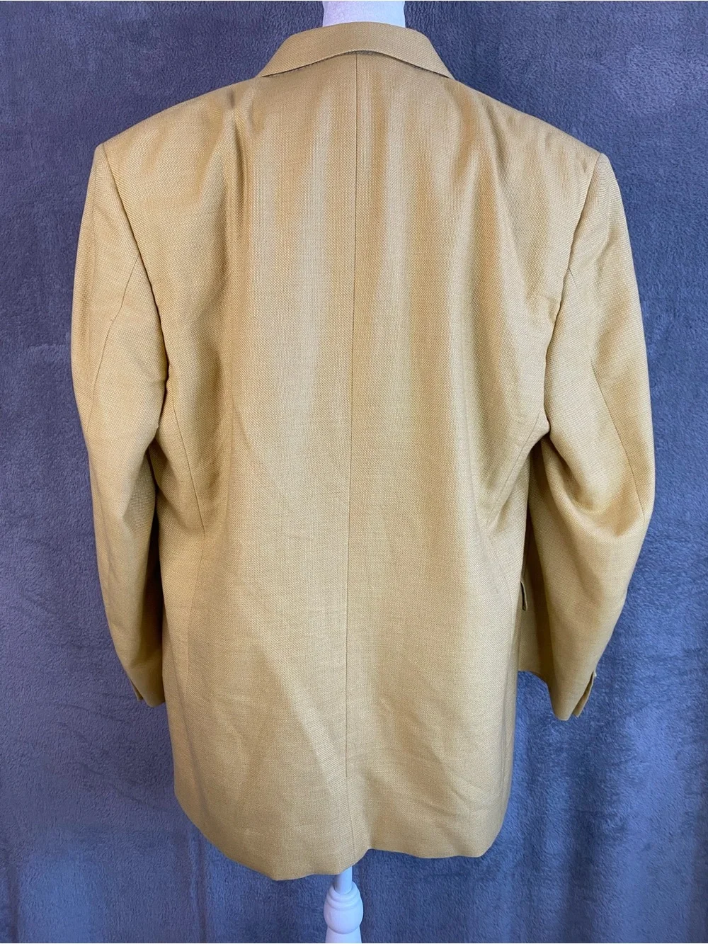 VTG Canali Yellow Single-Breasted Wool Blend Italian Blazer 54R Old Money Preppy